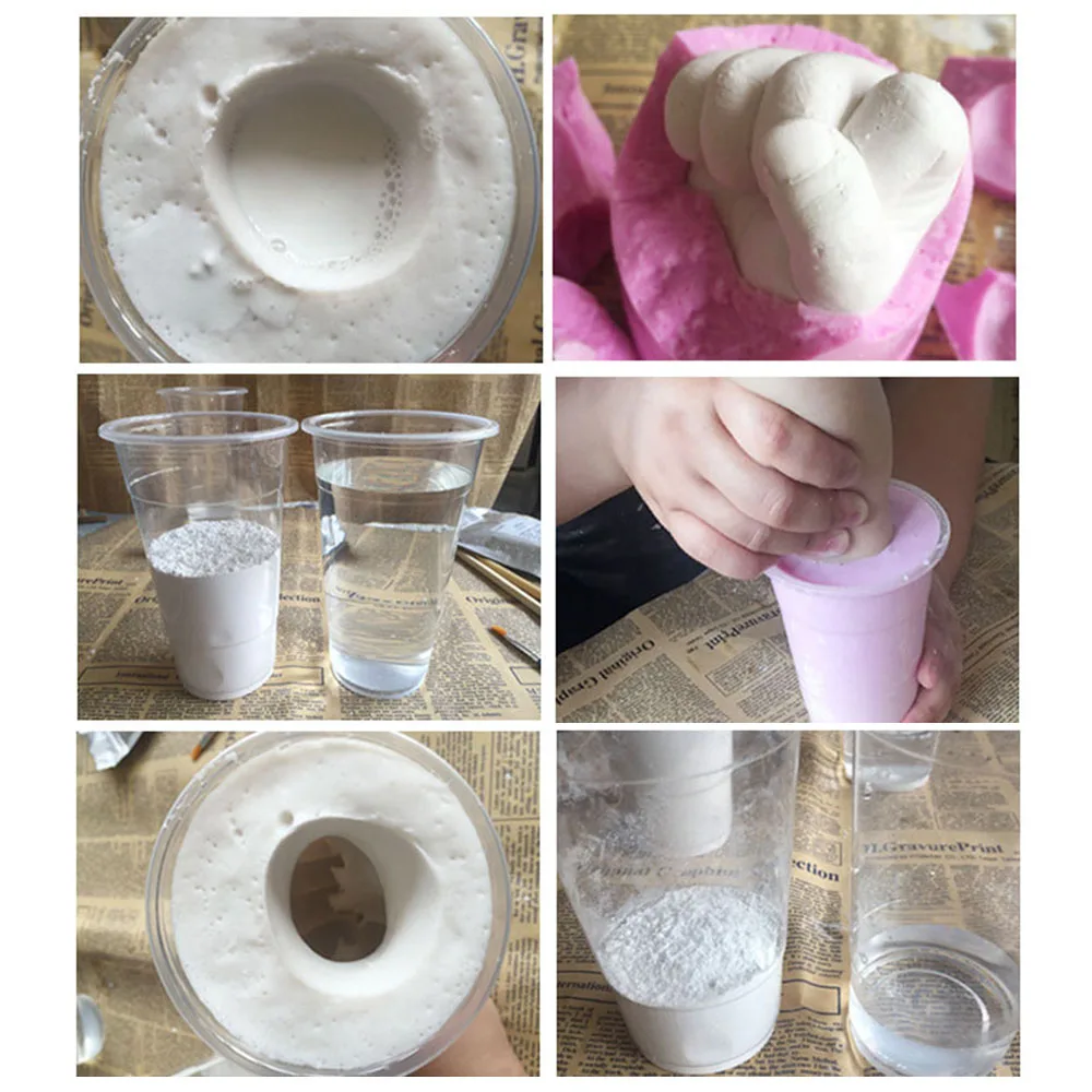 Детская 3D форма для ручной и ножной печати порошок штукатурка литье набор