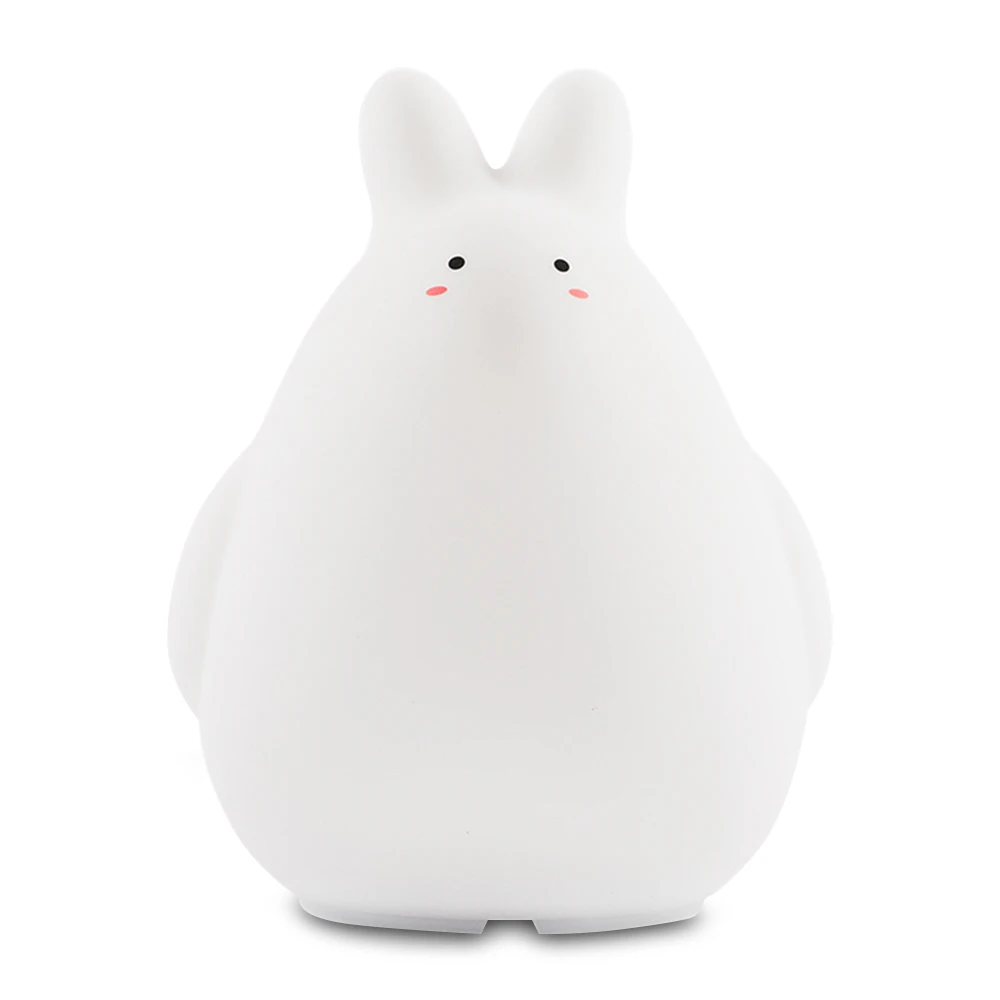 USB Перезаряжаемый ночник RGB Tooger Rabbit Pat лампа силиконовая Светодиодная сенсорный