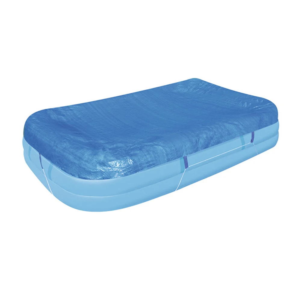 Rectangle Swimming Pool Cover Dustproof Rainproof Thickened Poncho Cover Cloth for Inflatable Pool(120.07 X 72.04 X 22.04in - Цвет: Синий