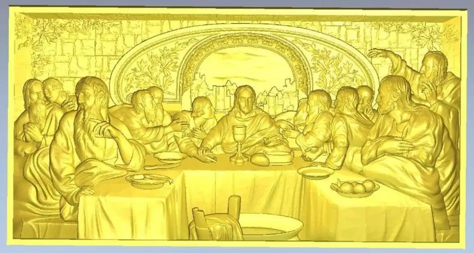3d модель рельеф для ЧПУ в формате STL file Lord's Supper | Инструменты