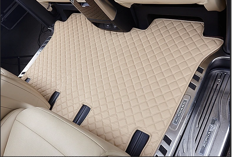 Полный комплект автомобильных ковриков+ коврик для багажника для Toyota Alphard/Vellfire- 7 мест/8 мест водонепроницаемые ковры