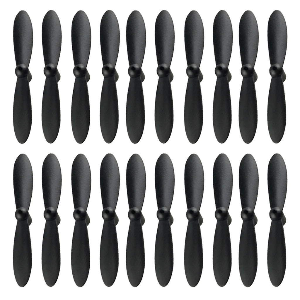 20pcs/Pack Propeller Set Airscrew Replacement for Cheerson CX 10 Mini Drone Quadcopter Helicopter RC Accessories Black Color