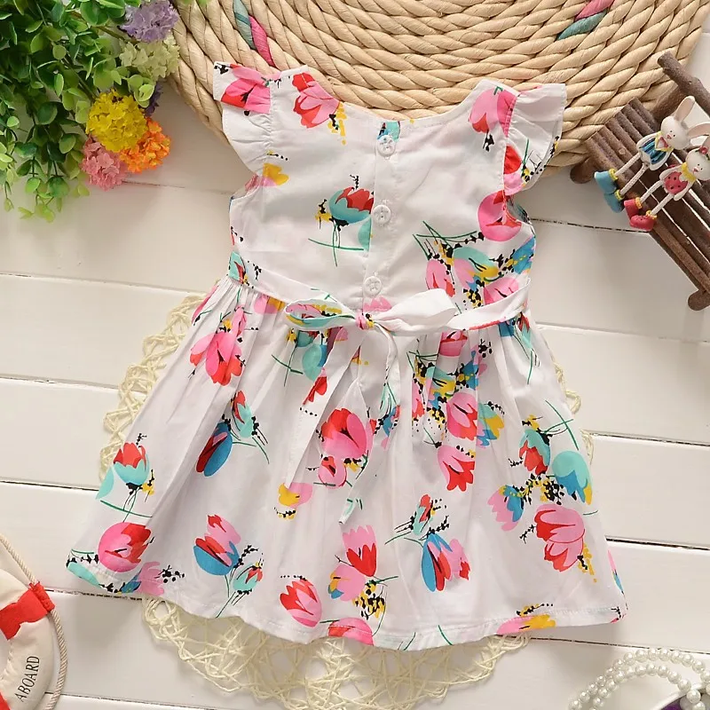 Платье для новорожденных BibiCola летнее платье с цветочным принтом принцессы