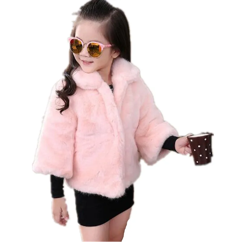 Baby Faux Fur Coat Girl Clothes Imitation Fox Kids Warm Waistcoat Single-breasted Children Winter Luxury Jacket N160 | Детская одежда и
