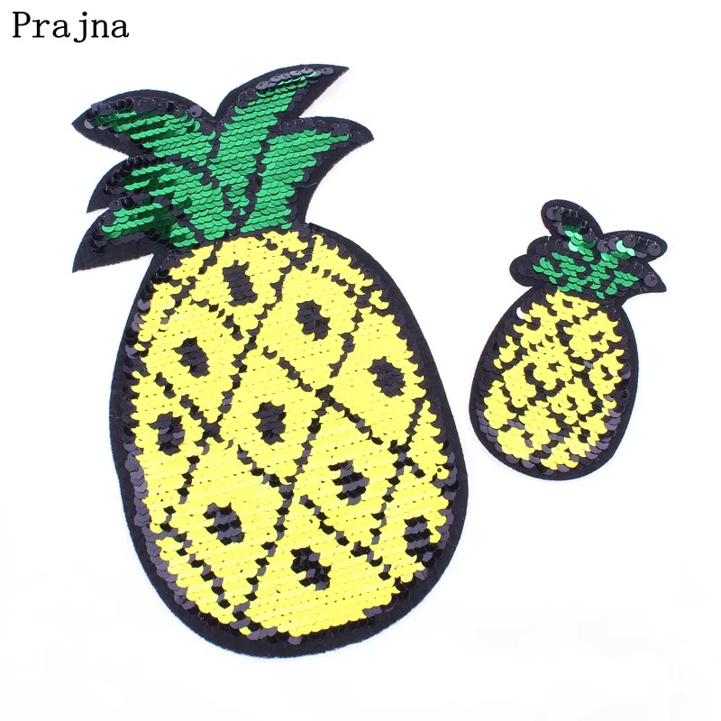 Нашивки Prajna с ананасами двусторонние блестки меняющихся цветов нашивки для