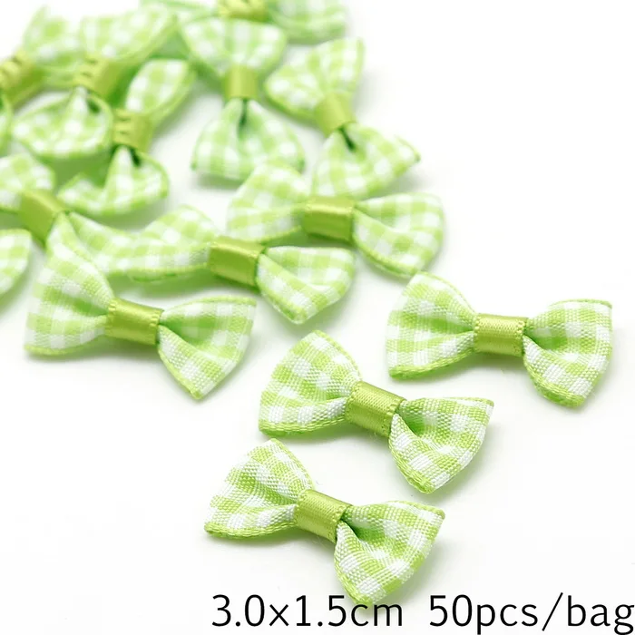 Light Green 25pcs Мульти цветная корсажная лента банты 3x1,5 см мини полоса лента бант свадебное украшение ремесло галстук-бабочка для девочки украшение для волос 25 шт - Цвет: Light Green 25pcs