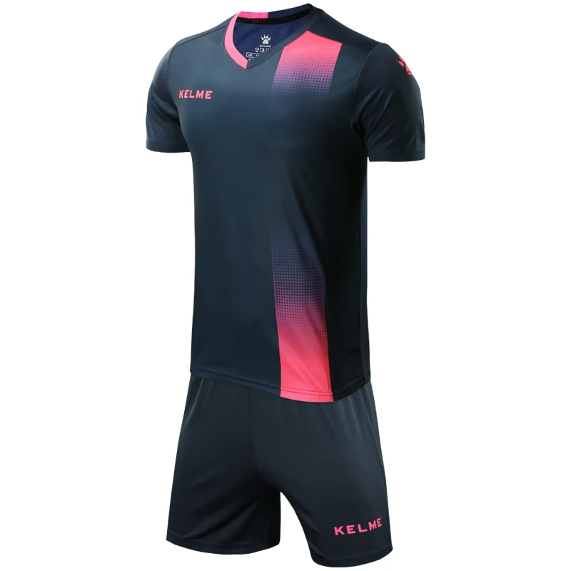Kelme/Детская футбольная одежда; костюм из джерси с короткими рукавами; студенческий тренировочный костюм; 3883020 - Цвет: DarkBlue