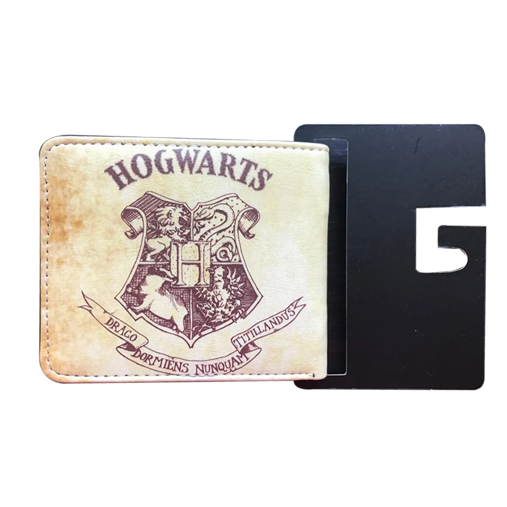 Harri Potter short wallet girl fan double folded pu coin clutch for credit cards | Багаж и сумки