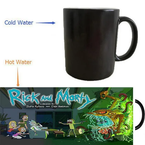 Рик и Морти Чай Кофе Кружки Heat reactive кружка Назад в будущее тепла выявить кофе