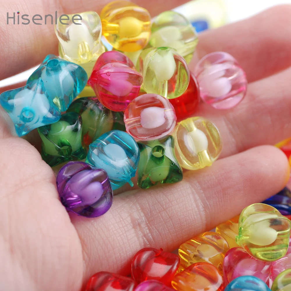 Hisenlee новые детские бусины DIY акриловые изысканные граненые Квадратные с четырьмя