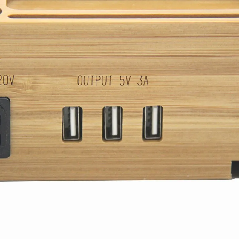 USB порты деревянная настольная зарядная док станция зарядное устройство для