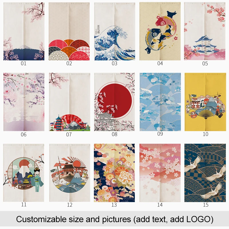 Японские кухонные занавески Ukiyo-e s Noren льняные дверные для спальни гостиной