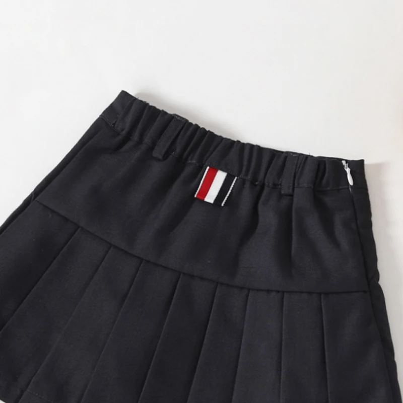 Плиссированные юбки для девочек демисезонная Однотонная юбка пачка в