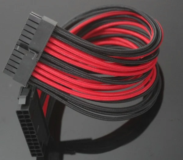 50 шт./лот KEFU PC DIY кабель естественного цвета покрытая сетка 24 контакта ATX