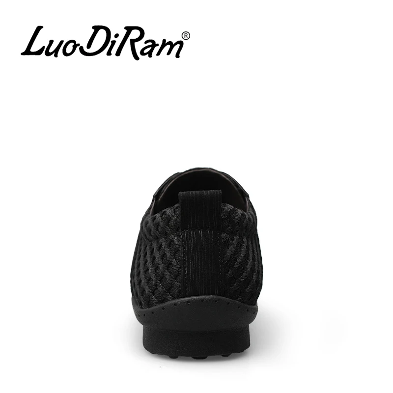 LuoDiRam Fashion Breathable Mesh Men Casual Shoes Light Weight Black | Обувь
