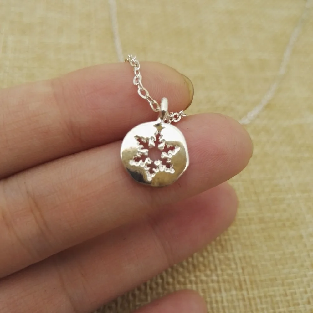 2016 новое модное ожерелье в виде снежинки зимнее ювелирное изделие миниатюрное