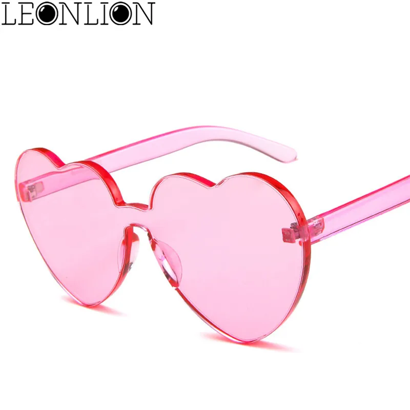 

LeonLion 2021 New Heart-shaped Sunglasses Women Candy Color Lens Lady Plastic Sun Glasses Classic Vintage Oculos De Sol Feminino
