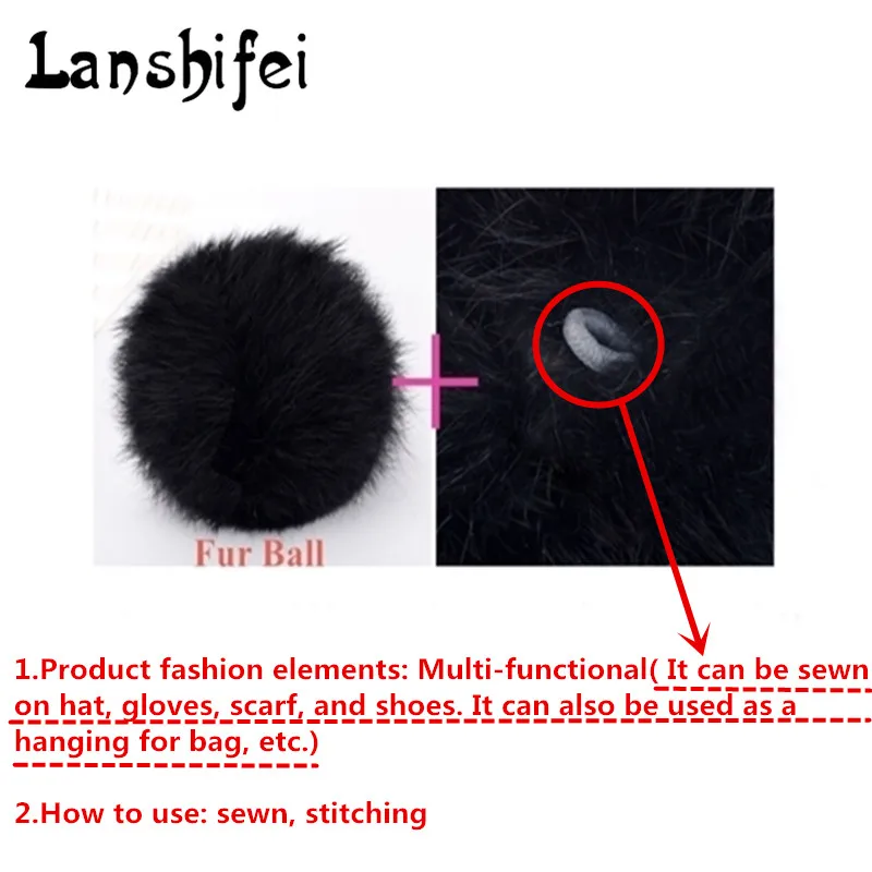 Новинка 2017 года Разноцветные Меховые помпоны 10 см зимние для обуви меховая шапка