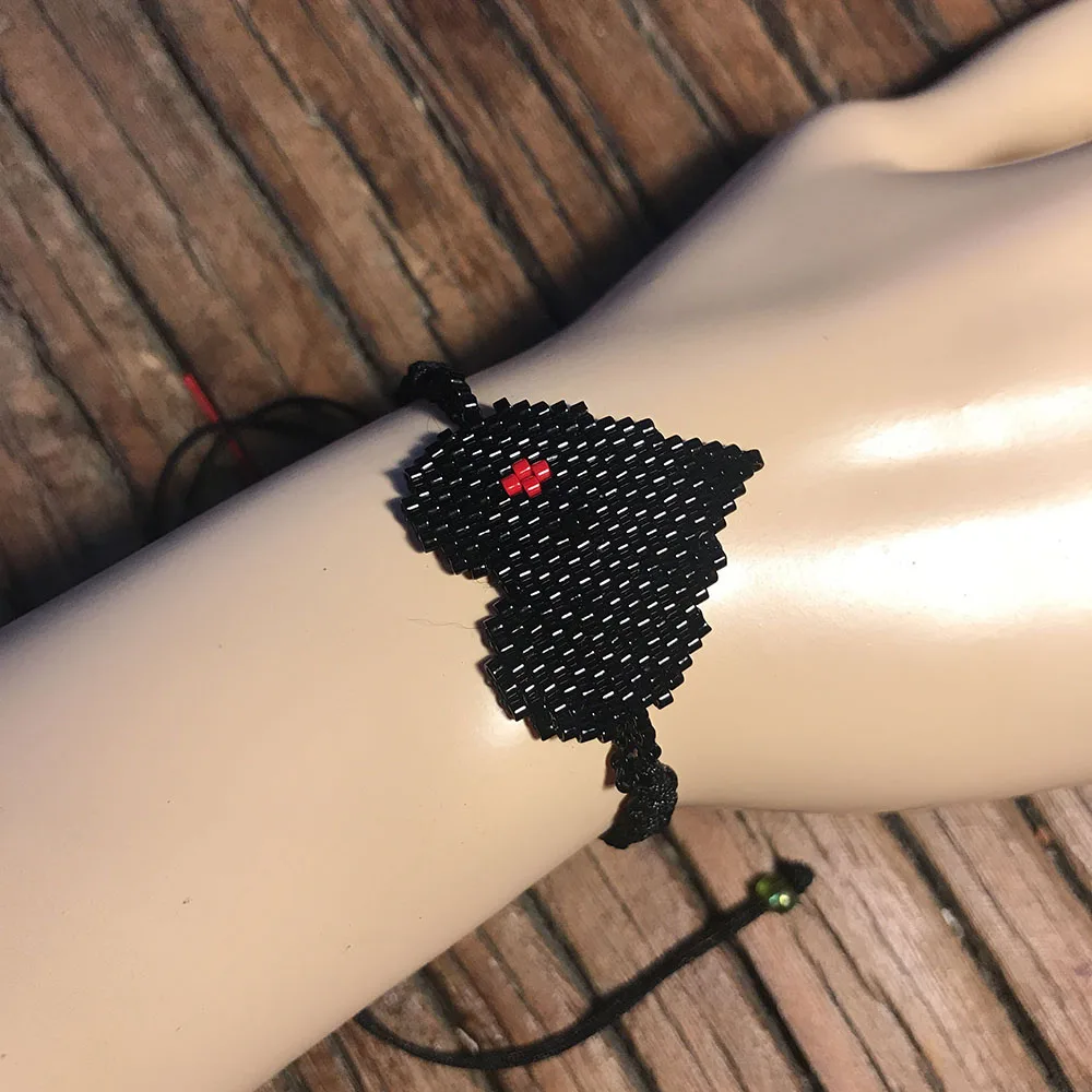 

Rttooas Love Heart Bracelet Fashion Punk Jewelry Accessories Bracelet 2019 Women Handmad Delicas Bead Bracelet