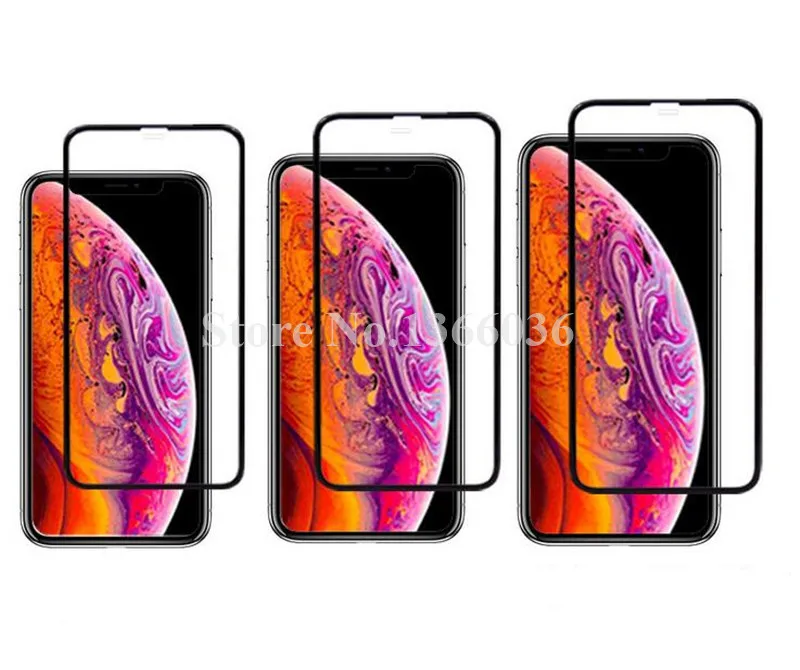 

50pcs 9D Curved Edge Protective Glass For IPhone XS XR XS max 6s 6 8 7 Plus Cover Screen Protector 9d Tempered Glass