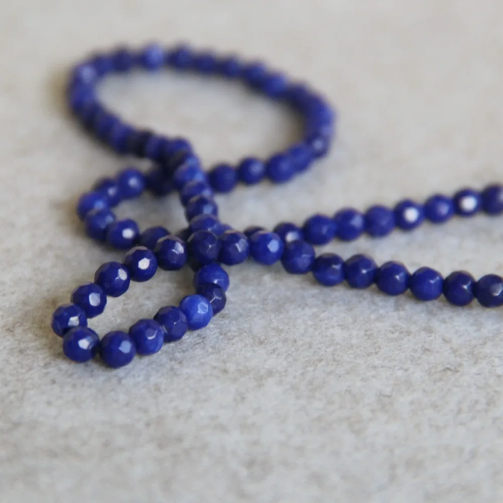 4mm Fashion Multicolor Cyan Lapis Lazuli Chalcedony Beads Stone Accessory Parts DIY 15inch Jewelry Making Design Wholesale | Украшения и