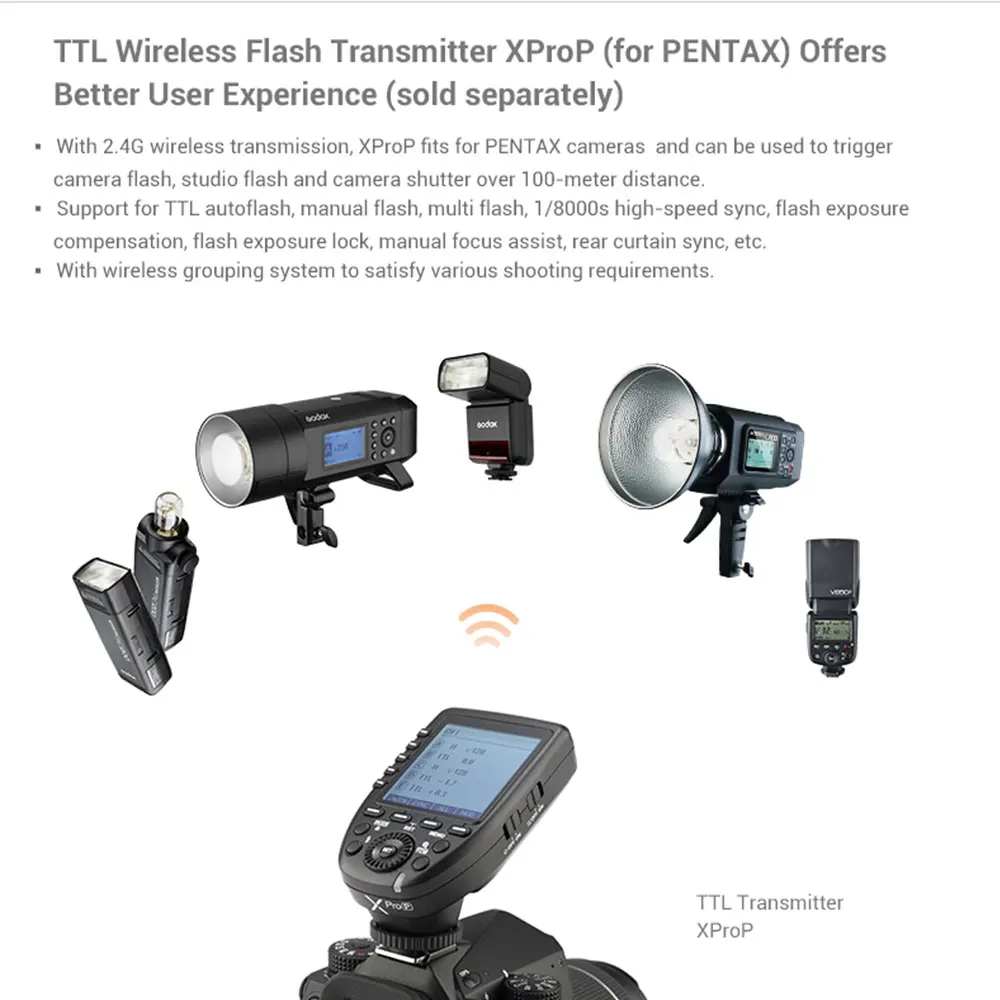 В наличии Godox TT350P Speedlite вспышек с XPro P Trigggers ttl для Pentax 645z K 3II 1 KP 50 S2 K70