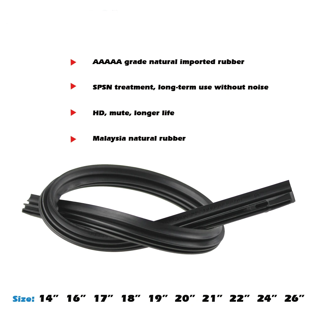 Car Wiper Blade Elastic band Windscreen Vehicle Insert Rubber Strip Refill 8mm 14