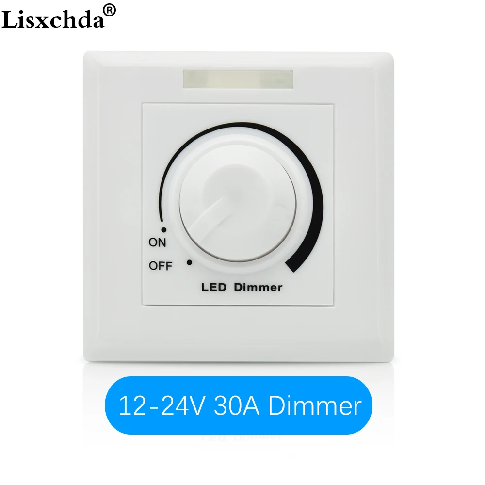 30A светодиодный диммер постоянного тока 12V 24V 360W Регулируемый Яркость лампы