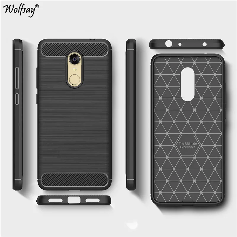 For Xiaomi Redmi 5 Plus Case Brushed Carbon Fiber Soft Silicone Phone Cover |
