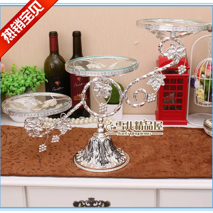 Европейская мода лоза фрукты тарелка три слоя торт компот роскошные свадебные