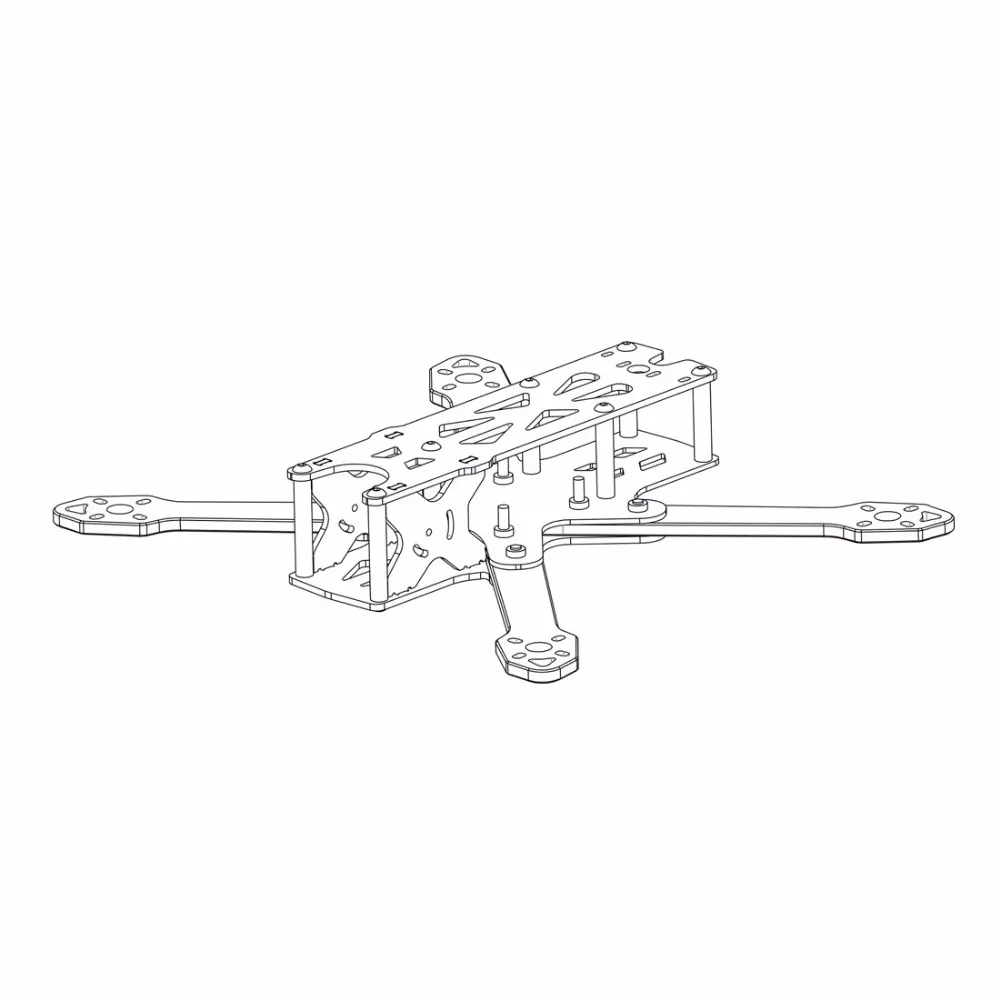 

FX-220 220mm Wheelbase Frame Kit Carbon Fiber Rack for DIY FPV Racing Drone Quadcopter