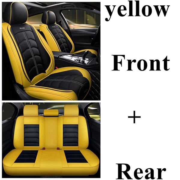yellow standard Автомобильные чехлы на сиденья для Audi a1 a3 a4 a5 a6 a7 a8 a4L a6L q2 q3 q5 q7 a4 b8 a4 b6 a3 8p a4 b7 a6 c6 Alfa Romeo 159 Lada granta Веста - Название цвета: yellow standard