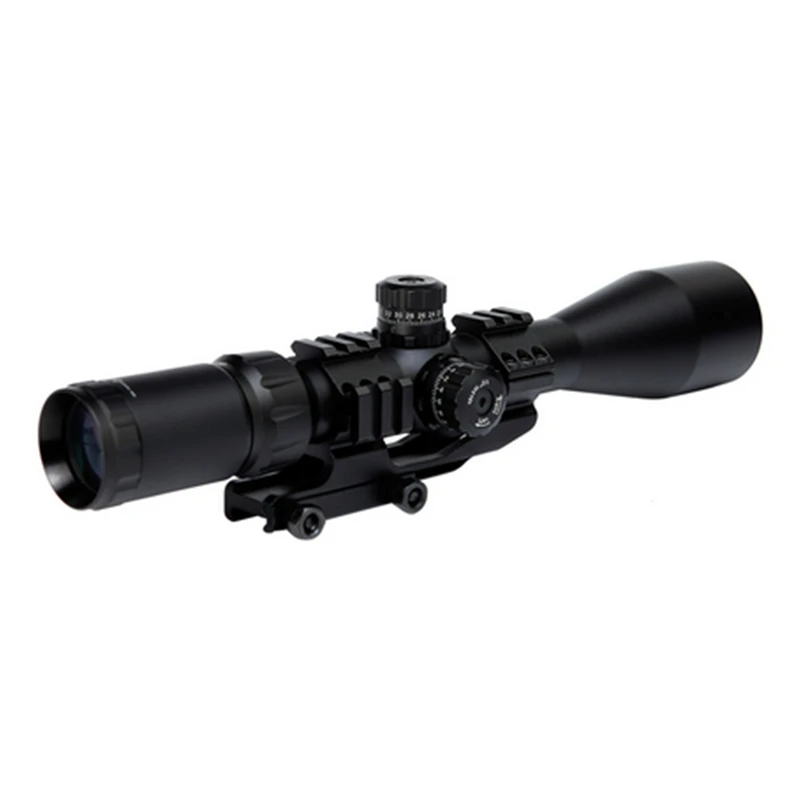 Hunting Optical Rifle Scope Tri-Illuminated Chevron Recticle&amp PEPR Cantilever Mount Tactical Holographic Airsoft 3.5-10X50BE | Спорт и