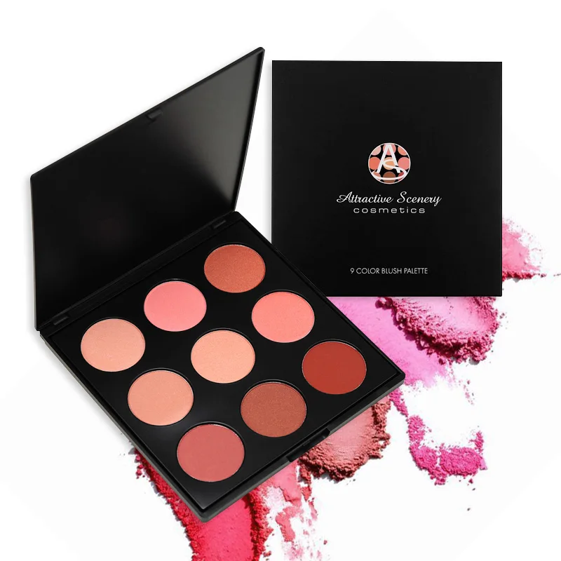 Палитра теней для век Make up 9 цветов румяна Палетка макияжа Румяна лица палитра