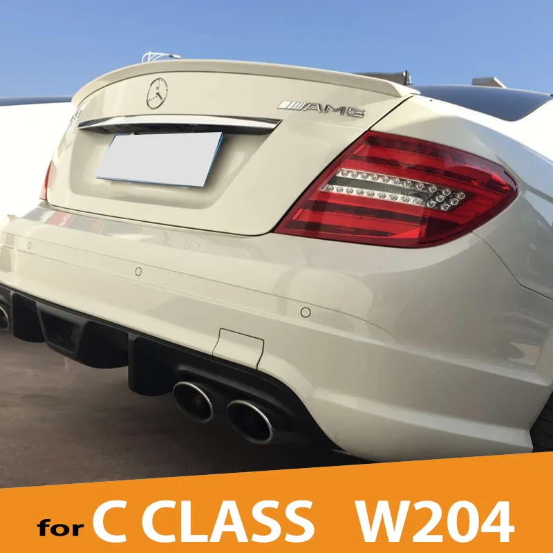 VOE W204 ABS Пластик автомобиль Стайлинг заднего крыла Спойлер для Mercedes Benz C class C300 c180