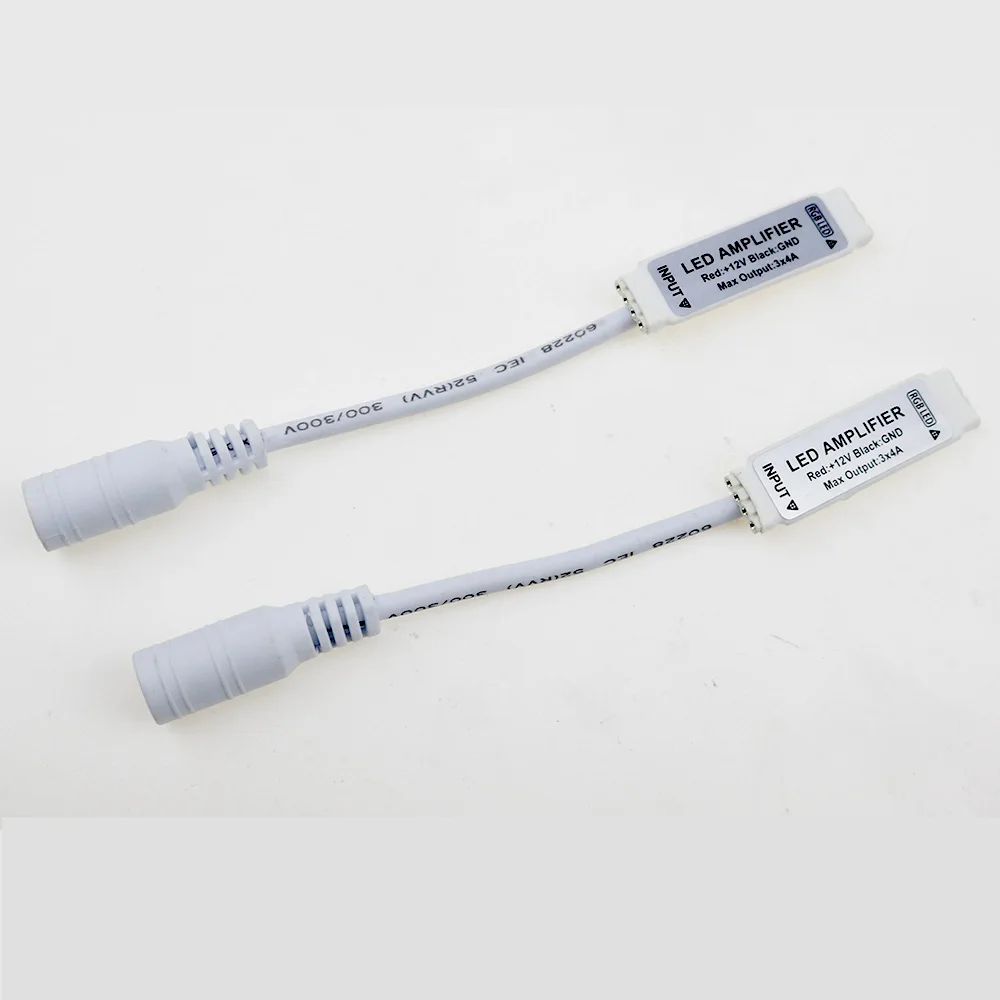 1-100 шт. RGB LED усилитель DC12V 24V контроллер сигнала с разъемом постоянного тока