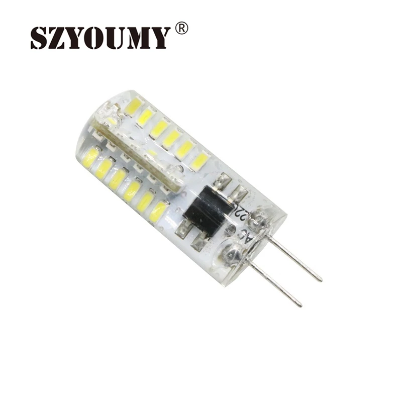 50 шт. светодиодная лампа кукуруза 12 в пост. Тока 3014 Тока|g4 smd|lamp whitecorn light |