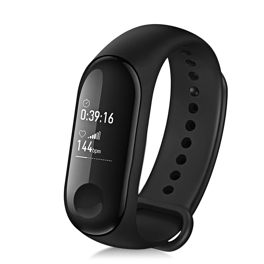Xiaomi Mi Band 3 сердечного ритма Смарт фитнес-браслет большой сенсорный экран OLED