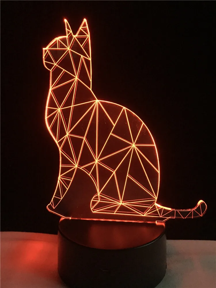 GAOPIN Новинка Kawaii Cat Shaped 3D лампа светильник ing RGB светодиодный USB Настроение Ночной