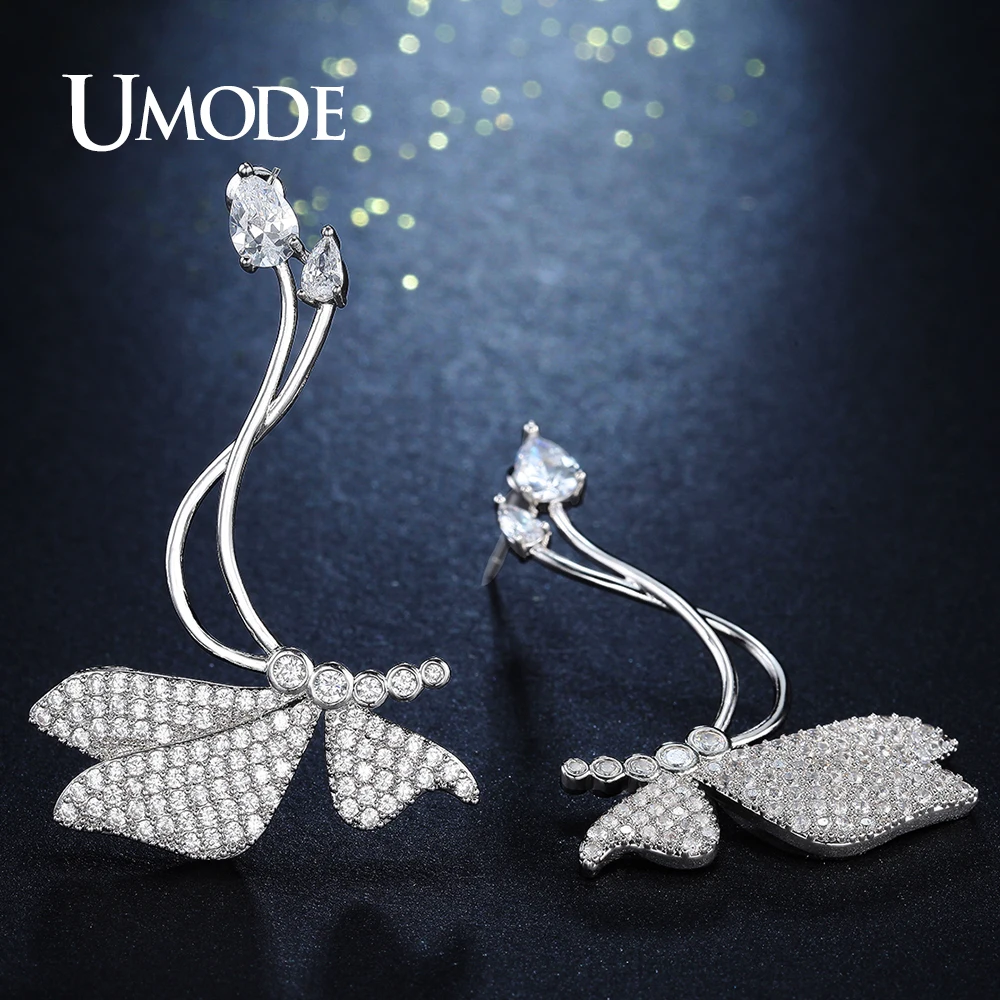 UMODE уникальный дизайн большие роскошные длинные висячие серьги в форме бабочки