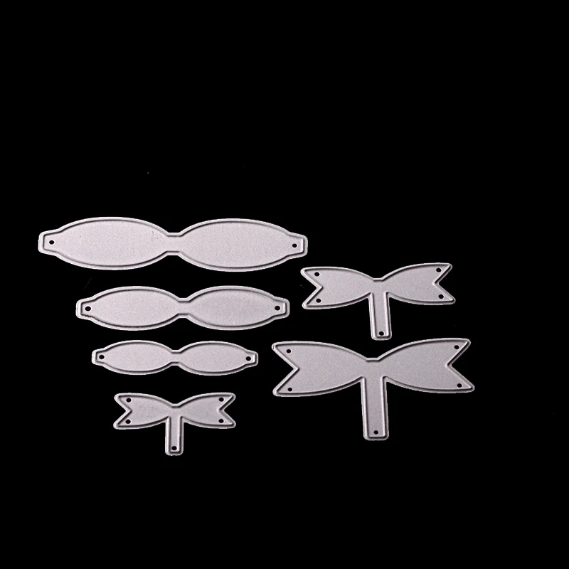 ABOOM Новый 6 шт./лот Бант Металлические пресс-формы трафарет Лента Сделай Сам