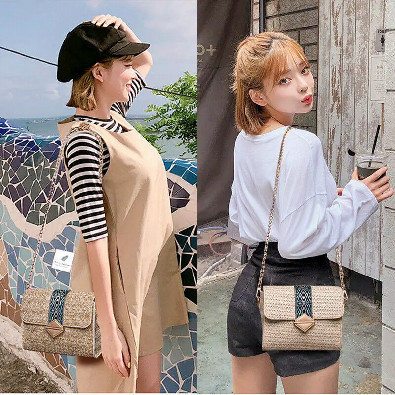 Плетеная сумка ручной работы из ротанга для женщин прекрасный соломенный