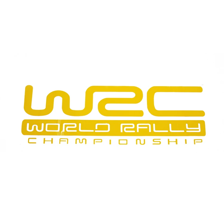 WRC Чемпионат мира по ралли, гоночный для автомобильного стайлинга светоотражающий виниловый стикер, ручка для тела, гирлянда, наклейка для Audi Focus Mazda Lada - Название цвета: Цвет: желтый