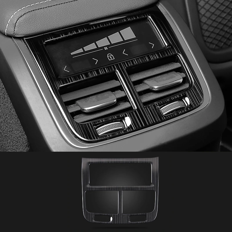 1pcs Для Volvo XC60 черный Титан Нержавеющая сталь интерьер автомобиля декоративный отделка литья крышка автомобиля Стайлинг Аксессуары - Цвет: 1pcs