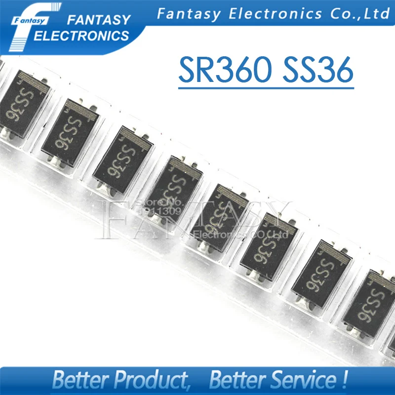 100 шт. SS36 30V 60A SMD SR360 DO 214AB Диод SMA SK36|diode sma|sr360 diodediode smd |