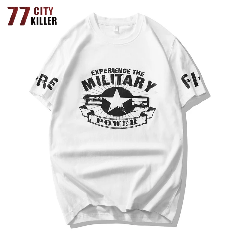 Футболка мужская летняя хлопковая с коротким рукавом и принтом в стиле