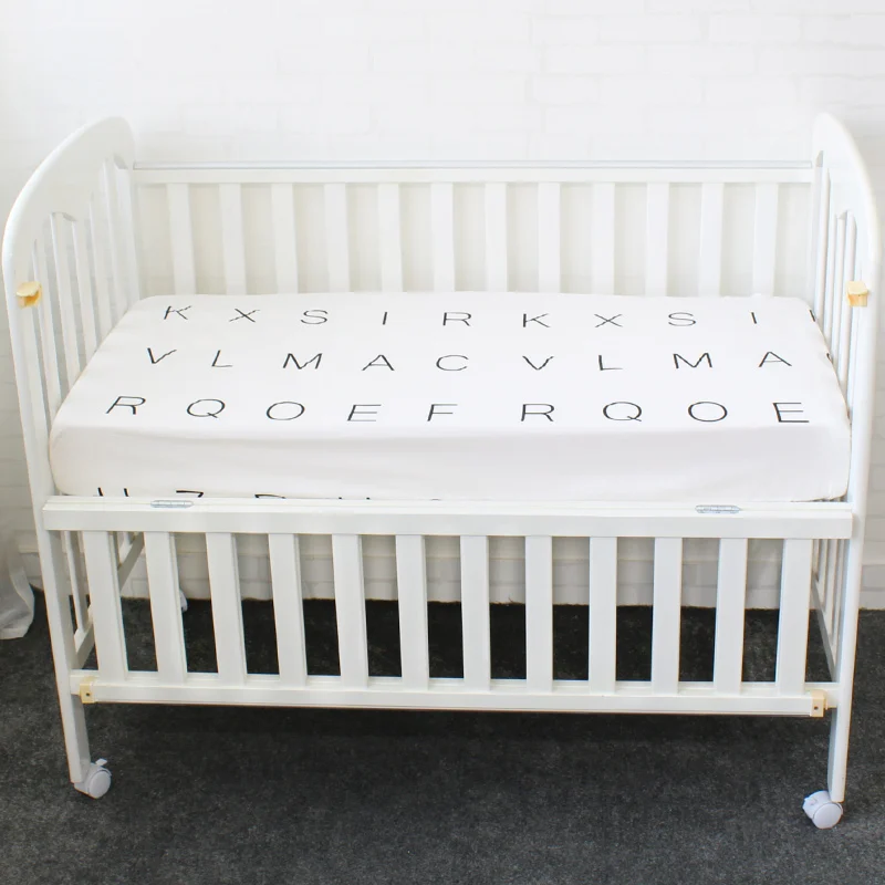Детская кроватка из чистого хлопка натяжная простыня для детской кроватки с