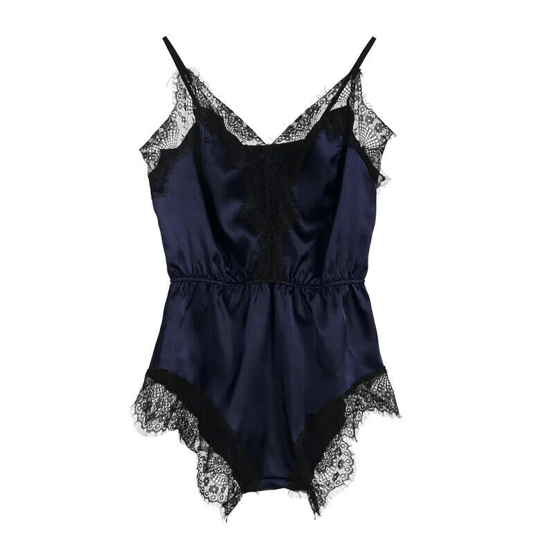 Женское сексуальное нижнее белье ночная сорочка кружевной Пижамный комбинезон