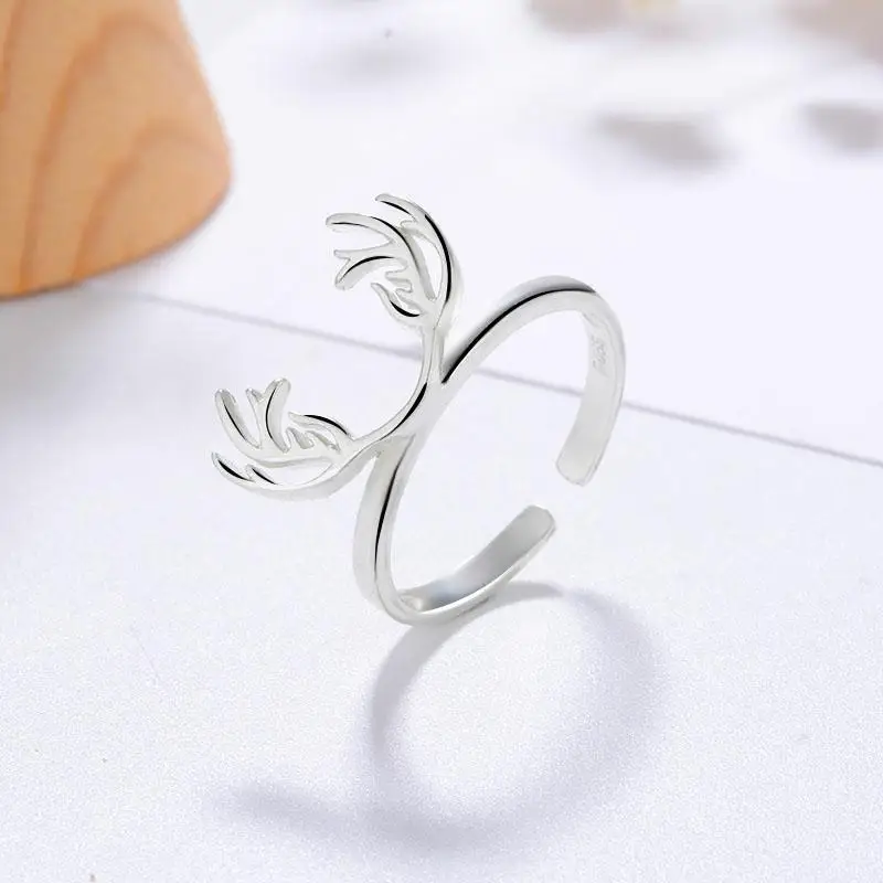 Богемные винтажные серебряные кольца с оленем для женщин бижутерия подарок