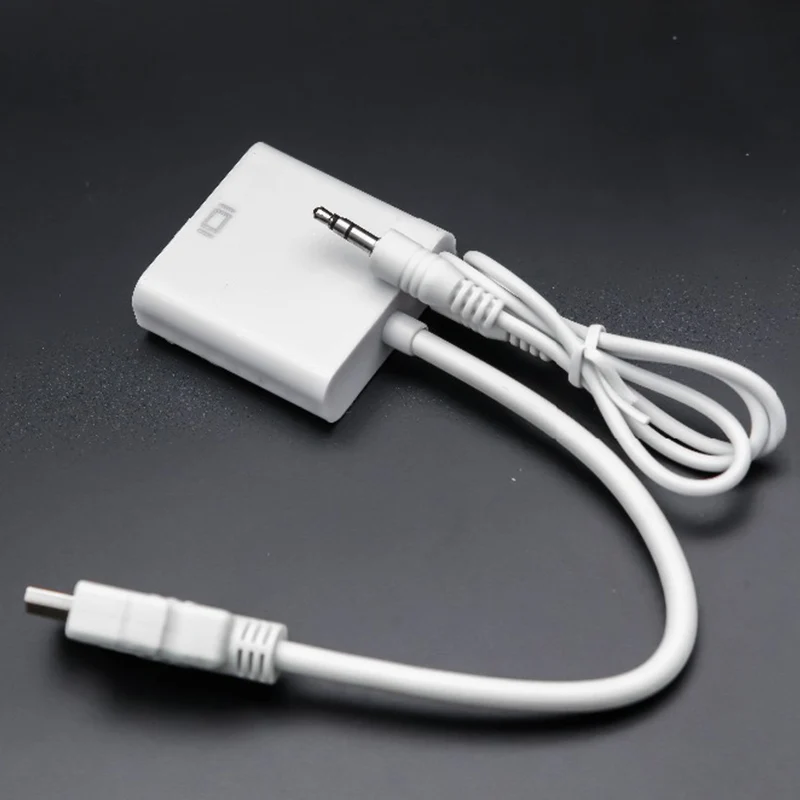 HDMI к VGA адаптер конвертер видео 1080P цифровой аналоговому аудио папа женскому для